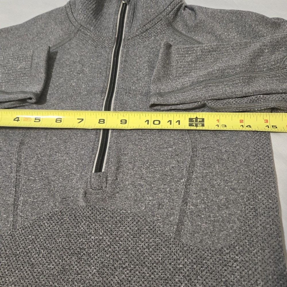 Lululemon Swiftly Tech Half Zip Pullover Heather Gray Thumb Holes Size 2 - Picture 2 of 8